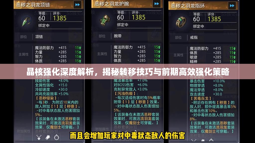 晶核強(qiáng)化深度解析，揭秘轉(zhuǎn)移技巧與前期高效強(qiáng)化策略