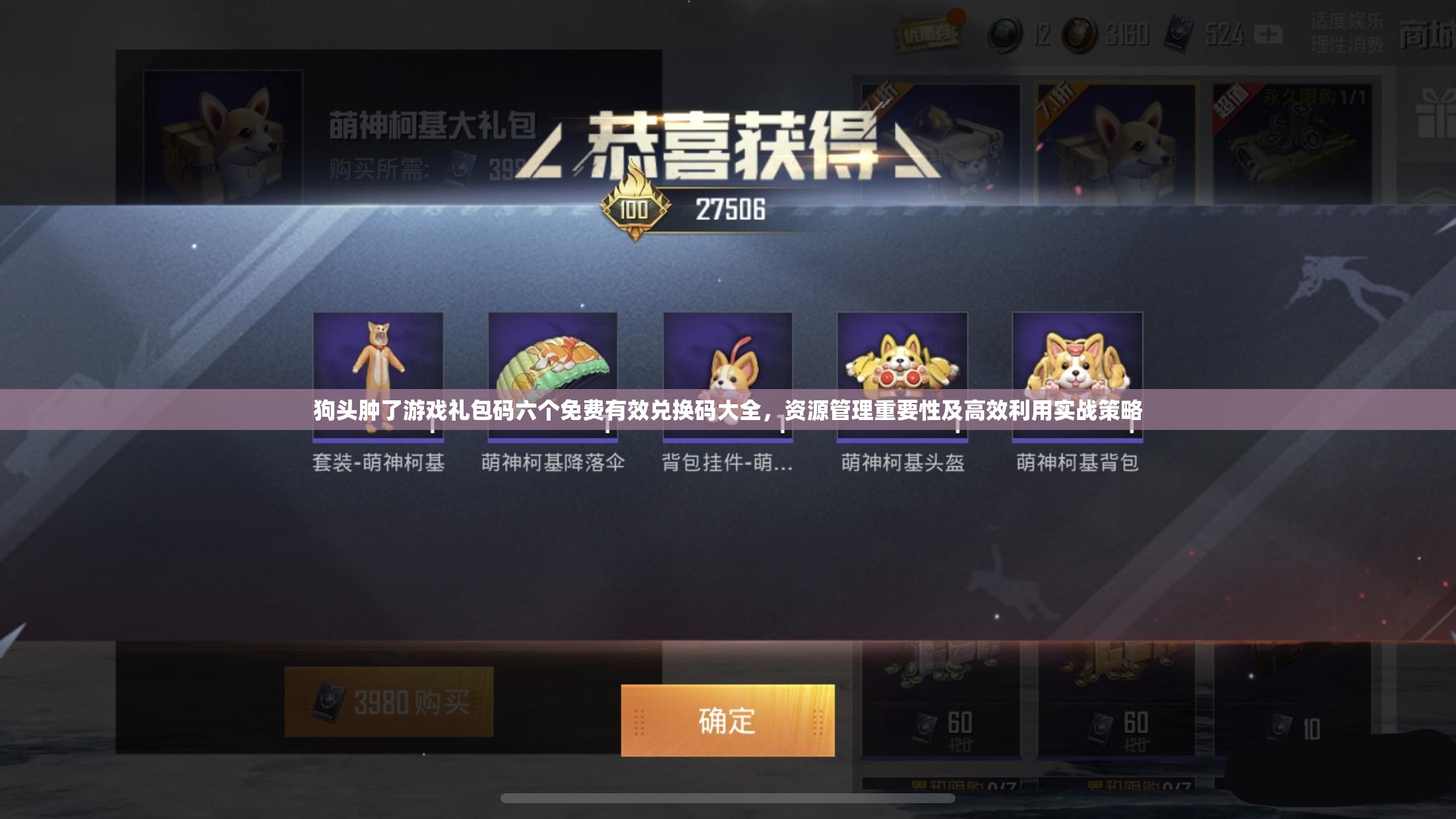 狗頭腫了游戲禮包碼六個(gè)免費(fèi)有效兌換碼大全，資源管理重要性及高效利用實(shí)戰(zhàn)策略
