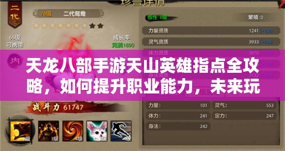 天龍八部手游天山英雄指點全攻略，如何提升職業(yè)能力，未來玩法將如何革命性變革？